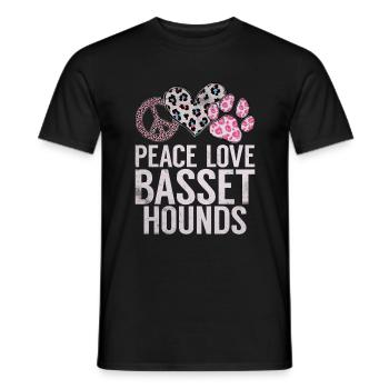 Basset Hound Gifts - Männer T-Shirt - Schwarz - Vorne - AI Model Male 178 light (178cm)
