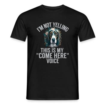 Basset Hound Gifts - Männer T-Shirt - Schwarz - Vorne - AI Model Male 178 light (178cm)