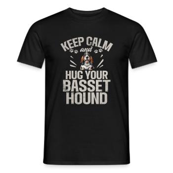 Cadeaux Basset Hound - T-shirt homme - noir - Devant - AI Model Male 178 light (178cm)