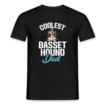 Cadeaux Basset Hound - T-shirt homme - noir - Devant - AI Model Male 178 light (178cm)