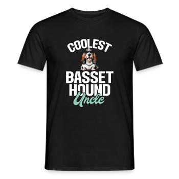 Basset Hound Gifts - Männer T-Shirt - Schwarz - Vorne - AI Model Male 178 light (178cm)