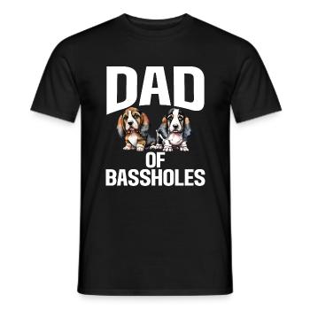 Basset Hound Gifts - Männer T-Shirt - Schwarz - Vorne - AI Model Male 178 light (178cm)