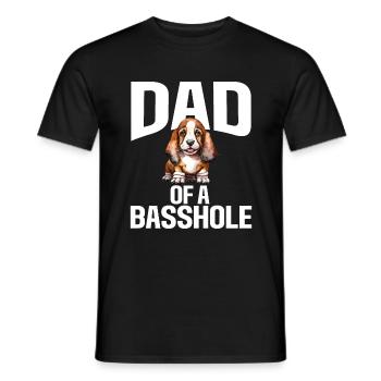 Cadeaux Basset Hound - T-shirt homme - noir - Devant - AI Model Male 178 light (178cm)