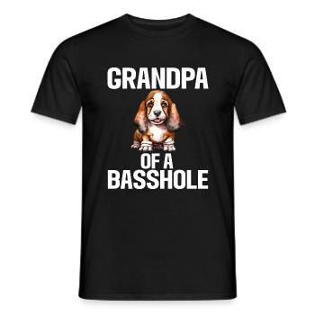 Basset Hound Gifts - Männer T-Shirt - Schwarz - Vorne - AI Model Male 178 light (178cm)