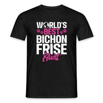 Cadeaux Bichon Frisé - T-shirt homme - noir - Devant - AI Model Male 178 light (178cm)