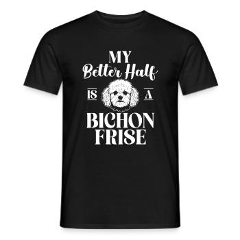 Cadeaux Bichon Frisé - T-shirt homme - noir - Devant - AI Model Male 178 light (178cm)