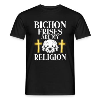 Cadeaux Bichon Frisé - T-shirt homme - noir - Devant - AI Model Male 178 light (178cm)