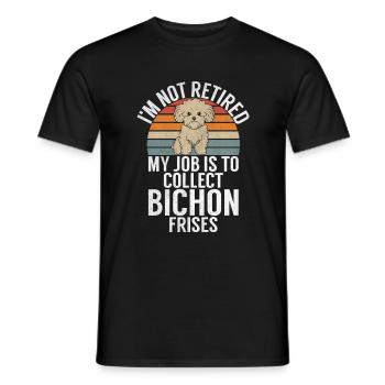 Cadeaux Bichon Frisé - T-shirt homme - noir - Devant - AI Model Male 178 light (178cm)