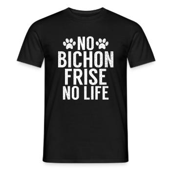 Cadeaux Bichon Frisé - T-shirt homme - noir - Devant - AI Model Male 178 light (178cm)