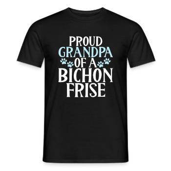 Cadeaux Bichon Frisé - T-shirt homme - noir - Devant - AI Model Male 178 light (178cm)