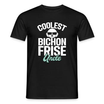 Cadeaux Bichon Frisé - T-shirt homme - noir - Devant - AI Model Male 178 light (178cm)