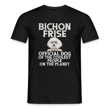 Cadeaux Bichon Frisé - T-shirt homme - noir - Devant - AI Model Male 178 light (178cm)