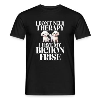Cadeaux Bichon Frisé - T-shirt homme - noir - Devant - AI Model Male 178 light (178cm)