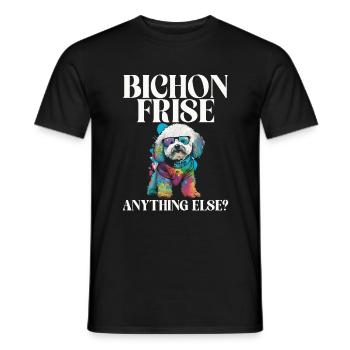 Cadeaux Bichon Frisé - T-shirt homme - noir - Devant - AI Model Male 178 light (178cm)