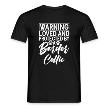 Cadeaux Border Collie - T-shirt homme - noir - Devant - AI Model Male 178 light (178cm)