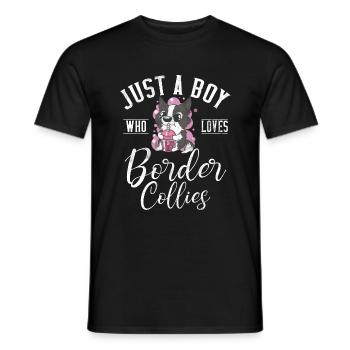 Cadeaux Border Collie - T-shirt homme - noir - Devant - AI Model Male 178 light (178cm)