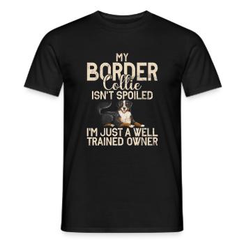 Cadeaux Border Collie - T-shirt homme - noir - Devant - AI Model Male 178 light (178cm)