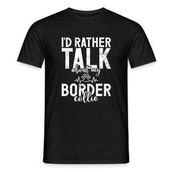 Cadeaux Border Collie - T-shirt homme - noir - Devant - AI Model Male 178 light (178cm)