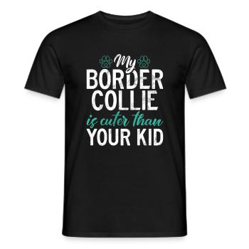 Cadeaux Border Collie - T-shirt homme - noir - Devant - AI Model Male 178 light (178cm)