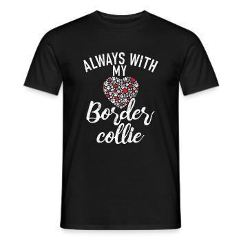 Border Collie Gifts - Männer T-Shirt - Schwarz - Vorne - AI Model Male 178 light (178cm)