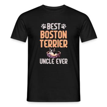Boston Terrier Gifts - Männer T-Shirt - Schwarz - Vorne - AI Model Male 178 light (178cm)