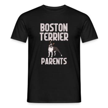 Boston Terrier Gifts - Männer T-Shirt - Schwarz - Vorne - AI Model Male 178 light (178cm)