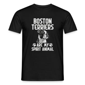 Cadeaux Boston Terrier - T-shirt homme - noir - Devant - AI Model Male 178 light (178cm)