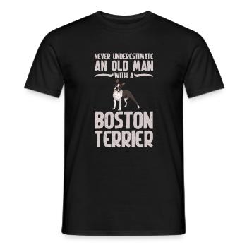 Boston Terrier Gifts - Männer T-Shirt - Schwarz - Vorne - AI Model Male 178 light (178cm)