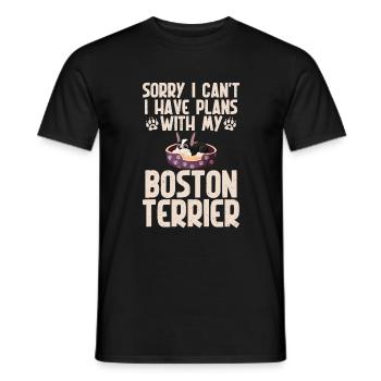 Boston Terrier Gifts - Männer T-Shirt - Schwarz - Vorne - AI Model Male 178 light (178cm)