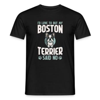 Boston Terrier Gifts - Männer T-Shirt - Schwarz - Vorne - AI Model Male 178 light (178cm)