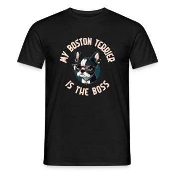 Cadeaux Boston Terrier - T-shirt homme - noir - Devant - AI Model Male 178 light (178cm)