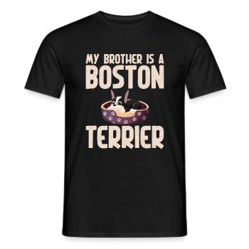 Boston Terrier Gifts - Männer T-Shirt - Schwarz - Vorne - AI Model Male 178 light (178cm)