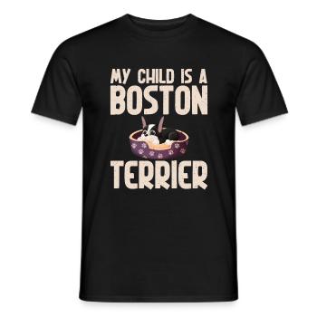 Boston Terrier Gifts - Männer T-Shirt - Schwarz - Vorne - AI Model Male 178 light (178cm)