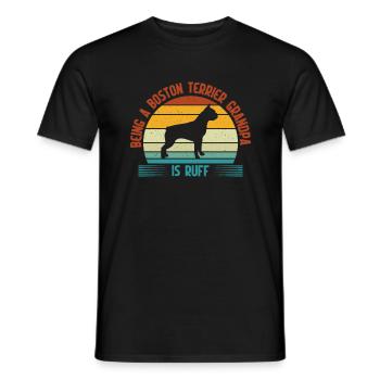 Boston Terrier Gifts - Männer T-Shirt - Schwarz - Vorne - AI Model Male 178 light (178cm)