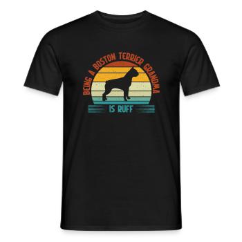 Boston Terrier Gifts - Männer T-Shirt - Schwarz - Vorne - AI Model Male 178 light (178cm)