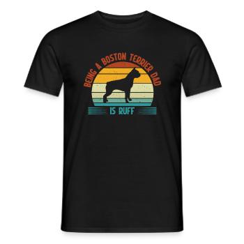 Boston Terrier Gifts - Männer T-Shirt - Schwarz - Vorne - AI Model Male 178 light (178cm)