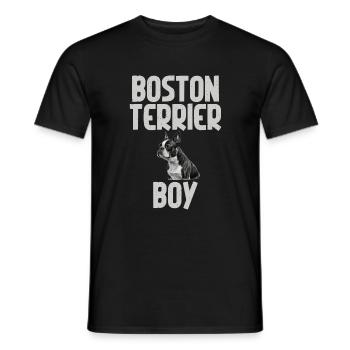 Boston Terrier Gifts - Männer T-Shirt - Schwarz - Vorne - AI Model Male 178 light (178cm)