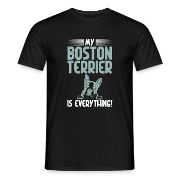 Boston Terrier Gifts - Männer T-Shirt - Schwarz - Vorne - AI Model Male 178 light (178cm)
