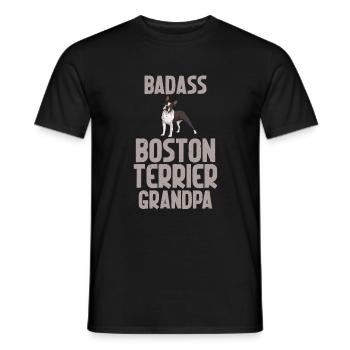 Boston Terrier Gifts - Männer T-Shirt - Schwarz - Vorne - AI Model Male 178 light (178cm)