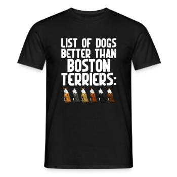 Cadeaux Boston Terrier - T-shirt homme - noir - Devant - AI Model Male 178 light (178cm)