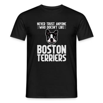 Boston Terrier Gifts - Männer T-Shirt - Schwarz - Vorne - AI Model Male 178 light (178cm)