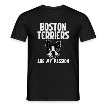 Boston Terrier Gifts - Männer T-Shirt - Schwarz - Vorne - AI Model Male 178 light (178cm)