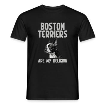 Boston Terrier Gifts - Männer T-Shirt - Schwarz - Vorne - AI Model Male 178 light (178cm)