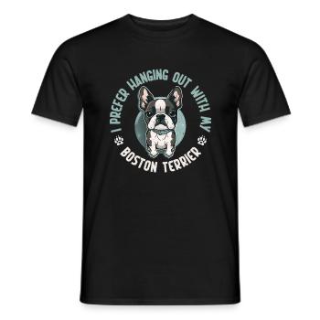 Boston Terrier Gifts - Männer T-Shirt - Schwarz - Vorne - AI Model Male 178 light (178cm)