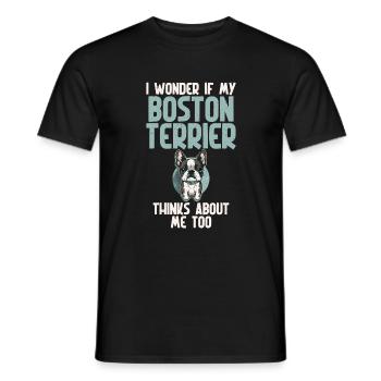 Boston Terrier Gifts - Männer T-Shirt - Schwarz - Vorne - AI Model Male 178 light (178cm)