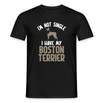 Boston Terrier Gifts - Männer T-Shirt - Schwarz - Vorne - AI Model Male 178 light (178cm)