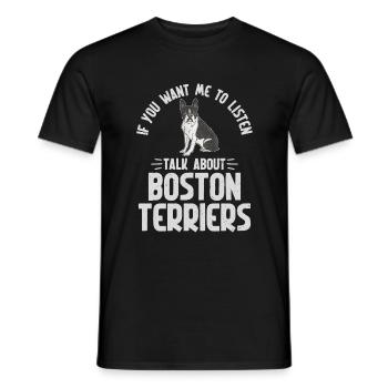 Boston Terrier Gifts - Männer T-Shirt - Schwarz - Vorne - AI Model Male 178 light (178cm)