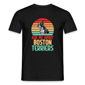 Boston Terrier Gifts - Männer T-Shirt - Schwarz - Vorne - AI Model Male 178 light (178cm)