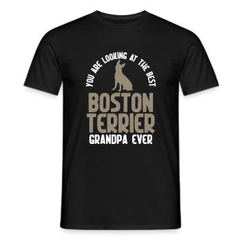 Cadeaux Boston Terrier - T-shirt homme - noir - Devant - AI Model Male 178 light (178cm)