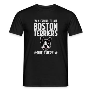 Boston Terrier Gifts - Männer T-Shirt - Schwarz - Vorne - AI Model Male 178 light (178cm)
